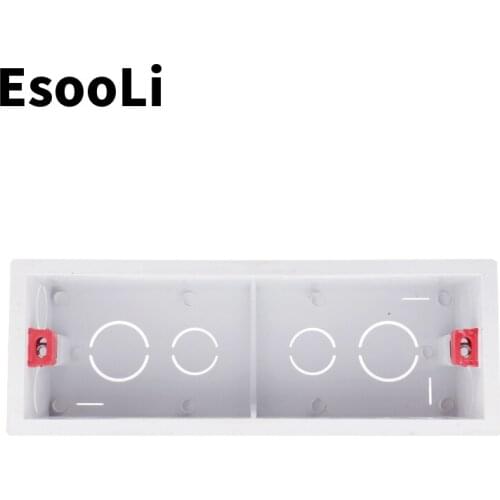 EsooLi White / Red ColorMounting Box Internal Cassette 186mm*67.5mm*50mm For 197mm*72mm Standard Touch Switch and USB Socket