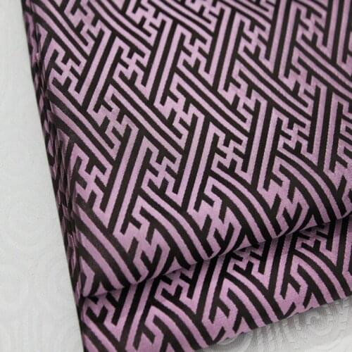 CF415 1Yard Purple Jacquard Silk Brocade Fabric For Qipao Mongolian Robe Decoration Fabric Chinese Style Seat Cushion Fabrics