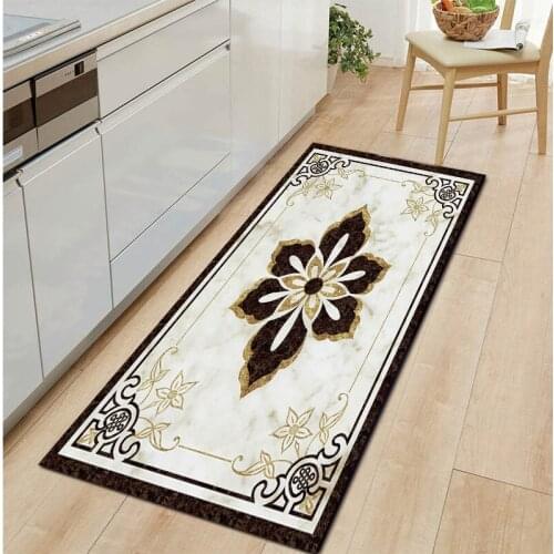 Vintage Pattern Design Entrance Doormat Washable Kitchen Carpet Hallway Living Room Modern Decoration Rug Anti-Slip Bath Mat