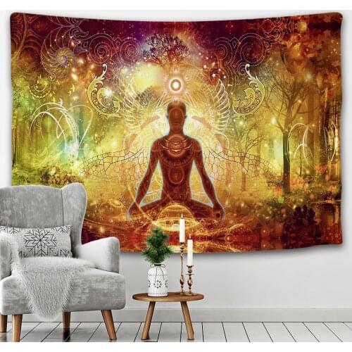 Indian Buddha Meditation Chakra Tapestry Wall Mount Mandala Tapestry Wall Cloth Psychedelic Yoga Wall Mount Hippie Home Decor