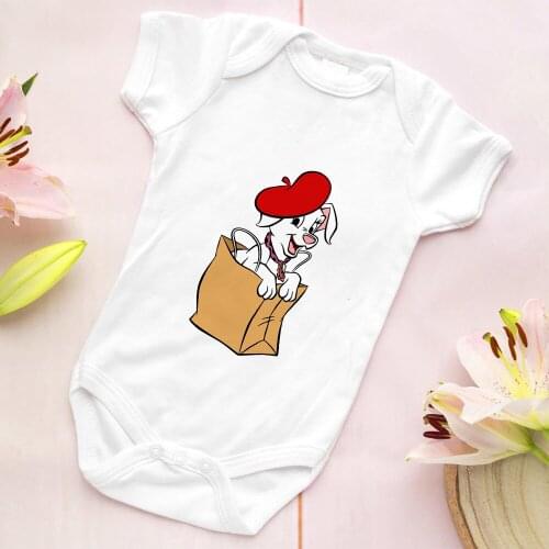 Kawaii Little Spotted Dog Prints Toddler Jumpsuit 101 Dalmatians Baby Girl Boy Newborn Bodysuits Fashion Harajuku Infant Romper