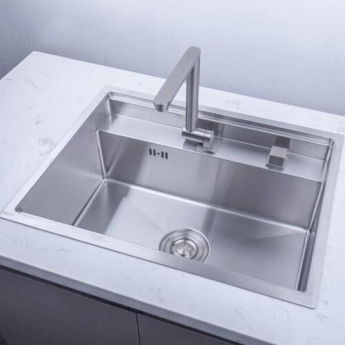 Brushed kitchen Sink Double Cover hidden Double Bowl Large Size 304 Stainless Steel Handmade kitchen Sink With Tap