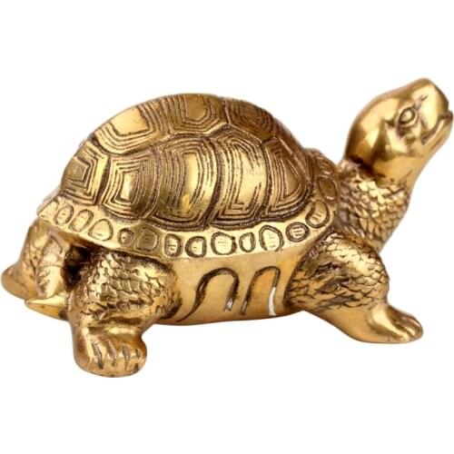 The Copper Tortoise Turtle Longevity Home Furnishing Figurine Rich Crafts Decoration Symbolize Wealth Animal Figurine Statue