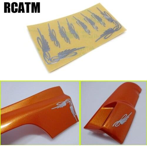 Spoiler Air Inlet Rearview Mirror Car Window Metal Decorative Stickers for 1/14 Tamiya RC Truck Trailer Tipper Scania DIY Parts