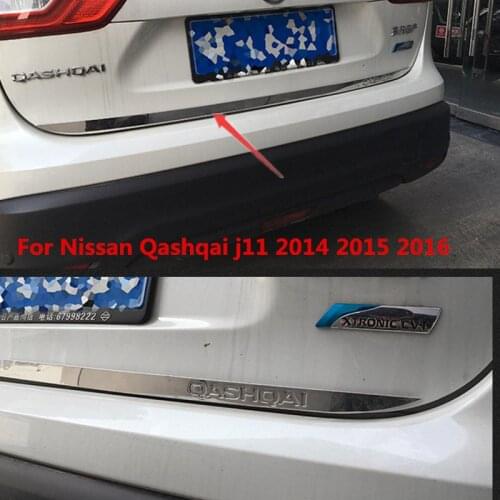 For Nissan Qashqai j11 2014 2015 2016 Door Sticker Stainless Steel back door Tailgate trim Car Styling Accessories