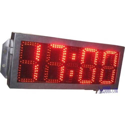 Large size outdoor waterproof 8inch 4digits red color hours and minutes led clock(HOT4-8R)