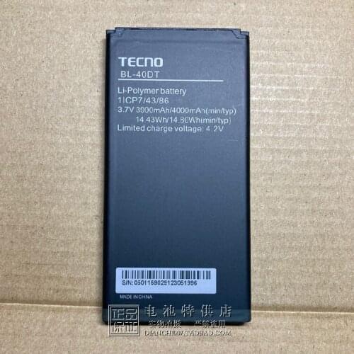 For TECNO cell phone battery BL-40DT cell phone panel 14.8WH 4000mAh battery