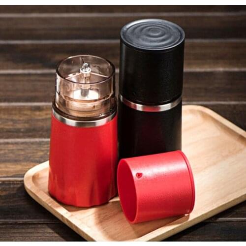Portable Coffee Pressing Bottle Pot Manual Coffee Maker Coffee Bean Grinder Espresso Machine Coffee Tool For Outdoor Travel