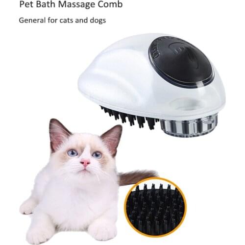 Pet Comb Dog Comb Cat Massage Bath Comb Soft Silicone Head Pet Cleaning Supplies Remove Floating Hair Clean Massage Cat Comb