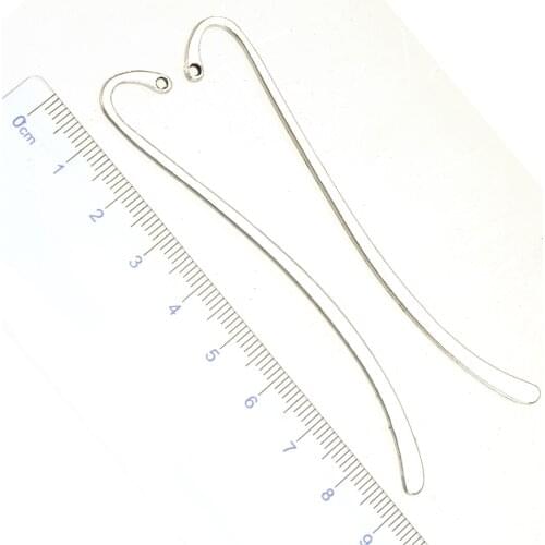 School Suppliers Stationery Bookmarks DIY Wedding Crafts Handmade Flat Blank Vintage Silver Fashion Jewelry Findings 87mm 20pcs