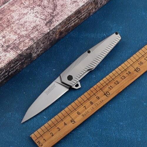 Kershaw 1359 folding knife 8CR17MOV blade all steel handle outdoor camping hunting knife Tactical Survival fruit knives EDC tool