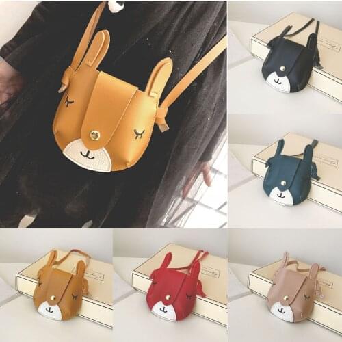 New Cute Kids Girls Mini Crossbody Bags Gift Rabbit PU Handbag Child Shoulder Bag Lovely Wallet
