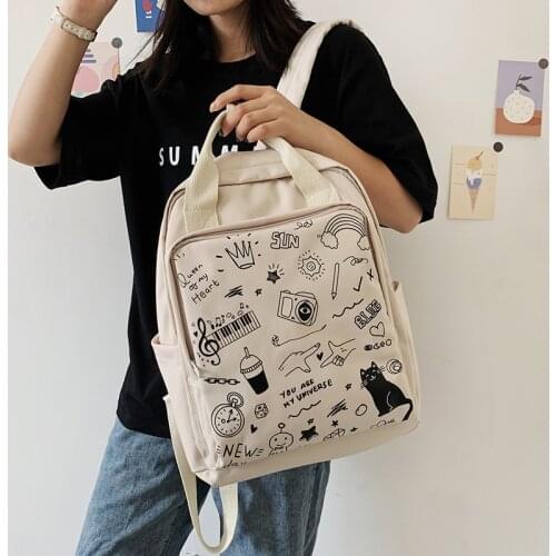 Large Capacity Women Backpack Fashion Schoolbag Backpack For Teenager Girls Female High School College Student Female Mochila