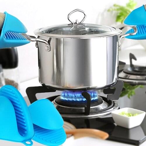 High quality 1pc Kitchen Baking Silica Gel Heat Insulation Clip Anti Scalding Non Slip Gloves Household Bowl Oven Microwave Oven