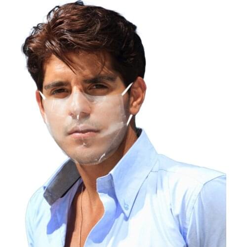 Adult Face Mouth Mask Unisex Transparency Transparent 1PC Lip Mask Mask With Clear Window Visible Expre Face Mouth Cover маска