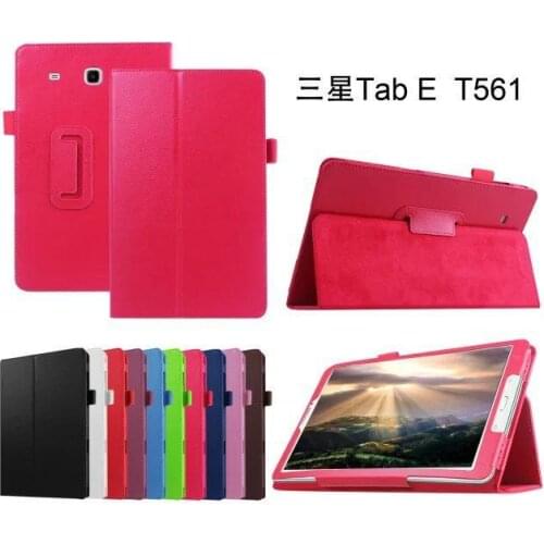 Screen protector + stylus pen+ PU Leather Cover Case for samsung galaxy tab E 9.6" T560, shell pouch for samsung TabE 9.6 T561