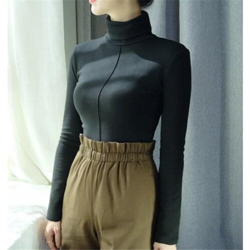 Woman Spring cotton Solid V-neck Full Thick Sweaters Female Autumn Oversized Strech Hedging Warm Cotton Sweater Lady warm Tops