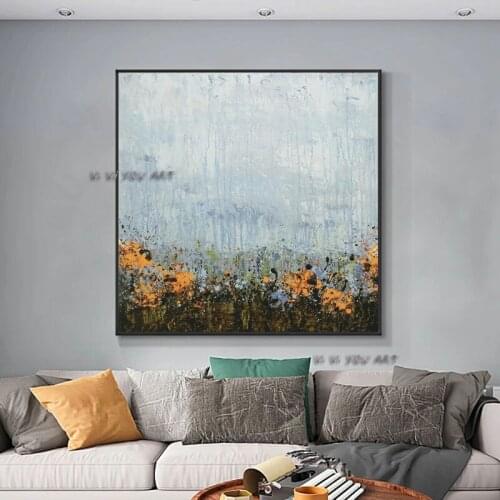 100% Handmade Abstract Landscape Wall Art Painting On Canvas Oil Painting Thick Acrylic Painting For Living