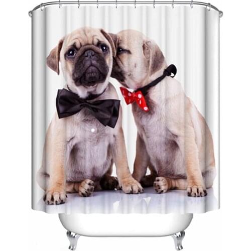 Shower Curtain Hook Mildew Proof 3D Printing Curtains Home Used Waterproof Mildew Polyester Curtain For Bathroom Shower