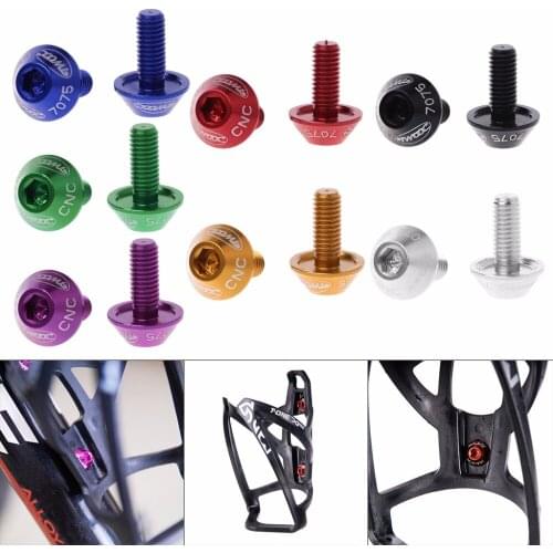 2Pcs M5x10mm Aluminum Alloy Bike Bicycle Water Bottle Cage Bolt Holder Screw New