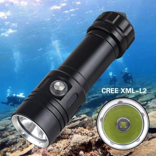 2 in 1 Mini Diving Light 1000lm Aviation Aluminum Alloy Amphibious Torch IP68 Waterproof with Hand Strap