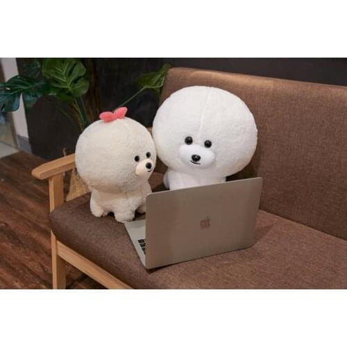 2019 new 30/40cm Bichon Frise doll cute dog toys plush toys girls gifts children birthday gifts Christmas gifts baby