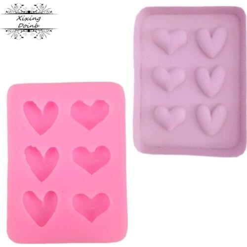 3D silicone cake fudge mold heart shaped cake decoration tool heart shaped chocolate mold