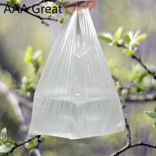 AAA Great Transparent Bags Shopping Bag Supermarket Plastic Bags With Handle Food Packaging Package Pouches Clear Clothes Shoes