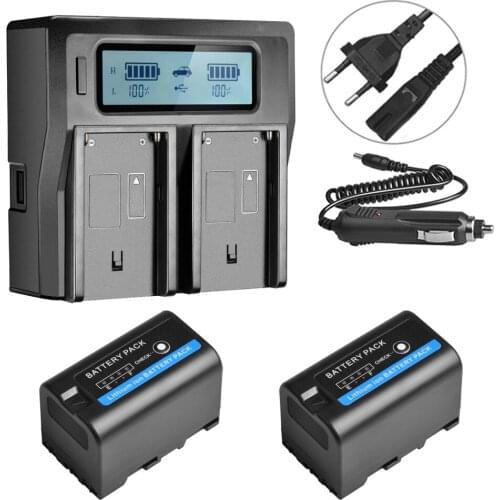 14.4V BP-U30 BPU30 Battery 2 Packs + LCD Dual Fast Charger For Sony PMW-160,PMW-300,PMW-EX3,PMW-EX280,PXW-FS7,PXW-FX6,PXW-FX9K