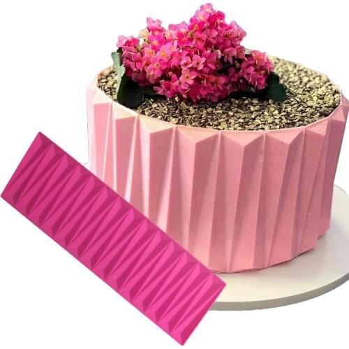 Meibum Diamond Design Pastry Border Decorating Tools Silicone Cake Moulds Fondant Molds Lace Mat Resin Pan Sugarcraft Bakeware