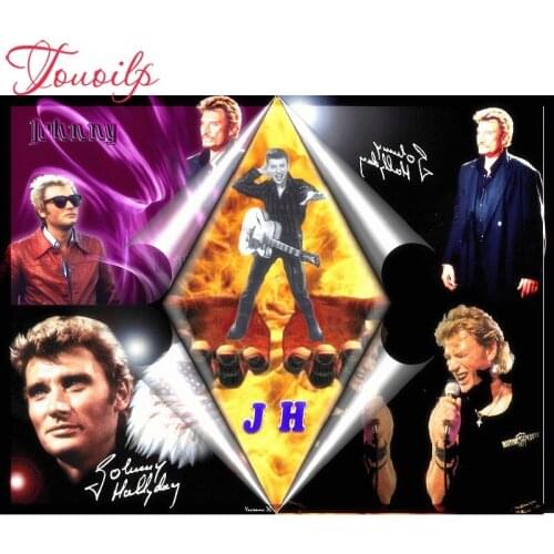 TOUOILP Diamond Embroidery Johnny Hallyday 5D diamond Painting cherry Rhinestone mosaic picture diamond puzzle hobby Room Decor