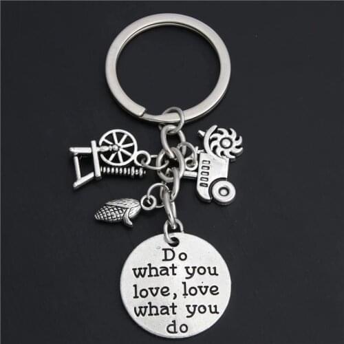 1 Farmer Keychain Gift Farm Girl Equipment Tractor Keychain Corn On The Cob To Make Your Favorite Jewelry