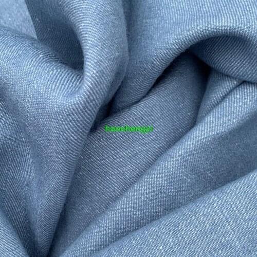 Brand high-end imported linen yarn-dyed wool winter clothing fabric