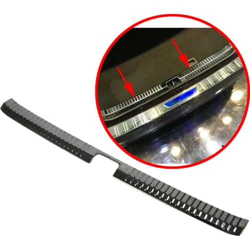 Car Black Stainless Steel Tail Rear Bumper Sill Lid Guard Cover Trim Protector Accessories Fit For Toyota Camry 2018 2019 2020