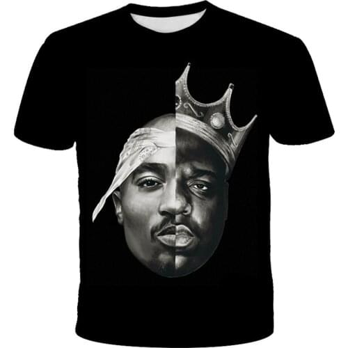 Popular Rapper 2pac Tupac Summer New Fashion Men Women T Shirt 3d Print Hip Hop Oversized Casual Cool T-shirt Boy Girl Tops