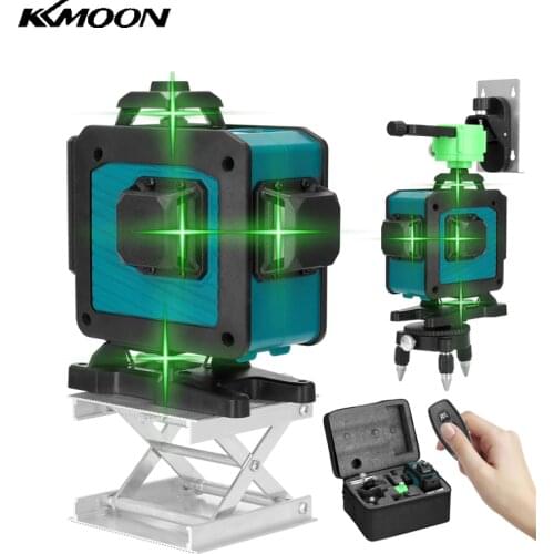 KKmoon Laser Level Green Laser Multifunctional 16 Lines 4D Self-Leveling 360 Horizontal And Vertical Cross Lines Laser Level