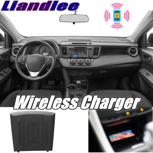 Liandlee Wireless Car Phone Charger Armrest Storage Compartment Fast qi Charging For TOYOTA CROWN S210 2012~2018