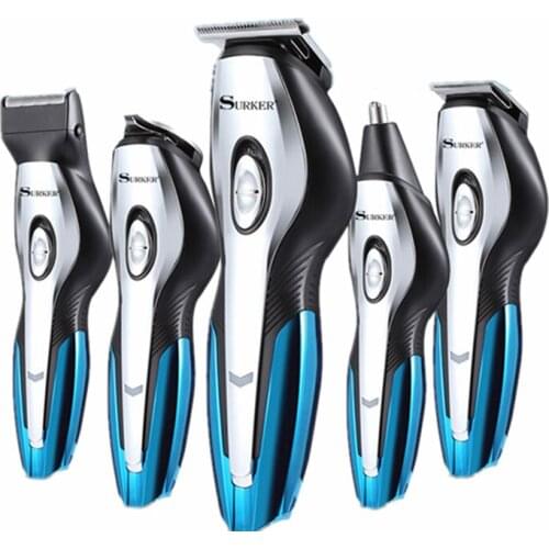 Surker 6-in-one Hair Clipper Multifunction Hair Trimmer Shaver Nose Hair Trimmer Body Epilator Pomade Hair Sculpture