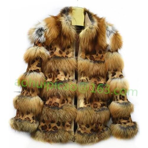 QURLMAE Red Fur Coats