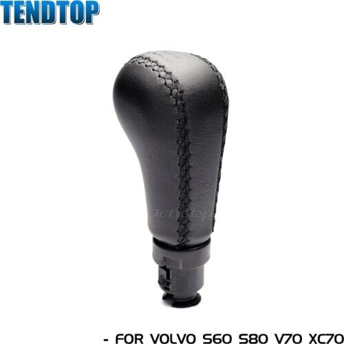 1Pcs 14MM 5 Speed 6 Speed Car Gear Shift Knob Sewing Leather Manual Shift Lever Handle For Volvo S60 S80 V70 XC70