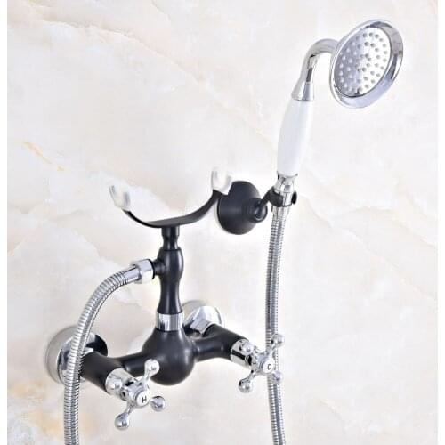 Bathroom Shower Faucet Set Chrome Bathtub Faucet Mixer Tap Wall Mounted Bathtub Faucet With Hand Shower Kna629