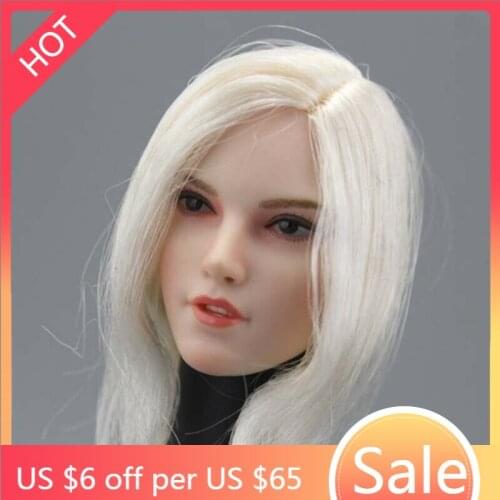 TBLeague 1/6 Scale Sexy Monster Hunter Head Sculpt European Female Solider Head Carve Toy Collection