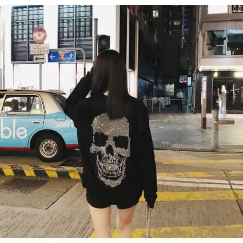 High quality Women Diamond stone young women hoodies Women long Sleeve winter nice girls Tops
