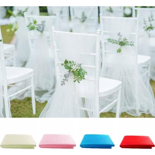 Wedding Decoration Tulle 48cm*5m/10m 72cm*10m Tulle Roll Transparent Fabric Organza Roll For Wedding Party Birthday Supplies 5Z