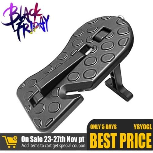 Universal Aluminum Car auxiliary pedal suv on the roof pedal auxiliary hook Non-Slip Foot Rest Pedal for SUV, Jeep, Truck