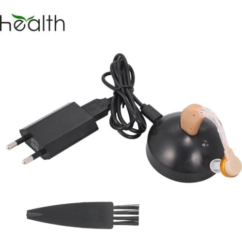 Hearing Aids Sound Amplifier with Storage Case & Charging Base Rechargeable In Ear Hearing Enhancement Device for Adults/Seniors