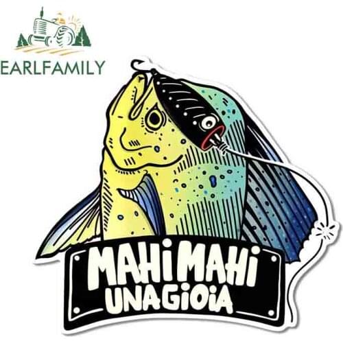 EARLFAMILY 13cm x 11.8cm for Mahi Mahi Una Gioia Vinyl Car Stickers Waterproof Custom Printing Window Trunk Bumper Decal
