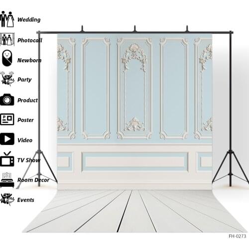 Vintage Interior Wall Photography Backdrop Wooden Floor Backgrounds For Pet Toy Doll Photo Studio Baby Shower Newborn Photophone