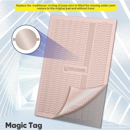 Magic Tag Rework Pad Dots Repairing Soldering Lug Spot Repair Welding Plates Replace Traditional Flyline for BGA Welding Plates
