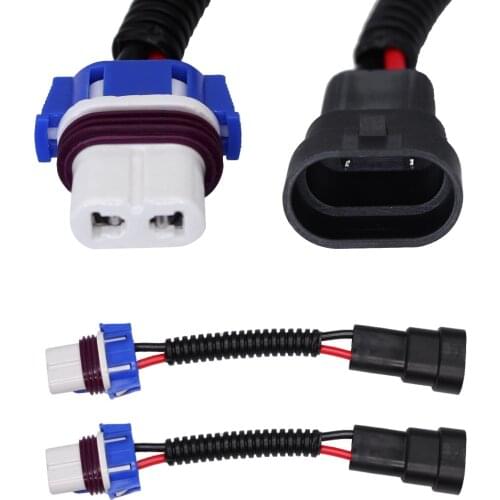 YUNPICAR 9006 9012 HB4 Heavy Duty Ceramic Wiring Harness Connector Pigtail Sockets For Headlight or Fog Light,2PCS